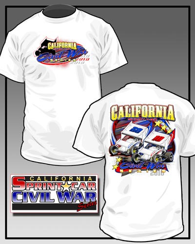 2010 California Sprint Car Civil Series War T-Shirt